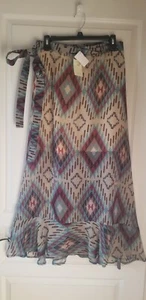 Tasha Polizzi Womens Montana Wrap Skirt Aztec Print Sz Medium NWT - Picture 1 of 4