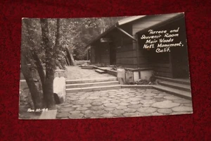 Terrasse und Souvenirzimmer. Muir Woods, Kalifornien Postkarte - Echtfoto RPPC - Bild 1 von 2