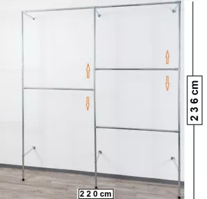 begehbarer Kleiderschrank Wandregal Kleiderkammer Kleiderstange Garderobe W19 - Bild 1 von 10