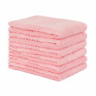 Pink Home Classic Cotton 6 Pack Washcloth Face Towels Set 13" x 13"