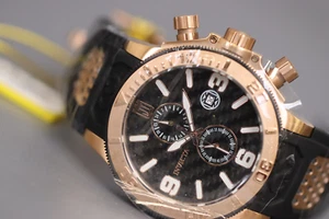 INVICTA J T Men 52mm Stainless Steel Rose Gold + Black Black dial VD35 Quartz - Picture 1 of 5