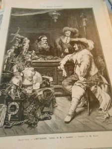 Gravure 1902 - L'Antiquaire d'après tableau de J. Jacomin - Foto 1 di 1