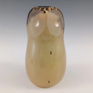 MARKED Wedgwood Speckled Glass Owl Paperweight RSW140 - Picture 1 of 7
