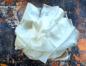 White Habotai Silk Remnants - THREE Large Pieces - Picture 1 of 13