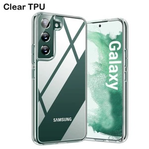 Crystal Clear Slim Soft Silicone Case Cover For Samsung S24 Ultra S23 FE S22 S21 - Picture 1 of 32