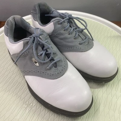 ZAPATOS DE GOLF NEW BALANCE CONCIENTIZACIÓN SOBRE EL CÁNCER DE MAMA Blanco/Azul Mujer Talla 6.5 Foto 1 de 4