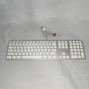 Genuine Apple A1243 Wired USB Keyboard w/ Numeric Keypad for iMac, Mac Mini - Picture 1 of 8