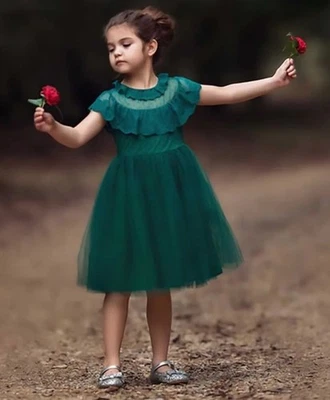 VESTIDO TRISH SCULLY NIÑO GIOVANNA ESMERALDA Niñas Talla 10 Navidad Tul Vacaciones Foto 1 de 4