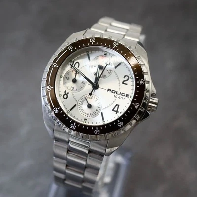Reloj de cuarzo POLICE 11301M plateado acero inoxidable reloj para hombre auténtico Foto 1 de 4