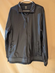 Athletic Works Men’s Full Zip Track Jacket Dark Gray Size L 42-44 Lightweight - Picture 1 of 4