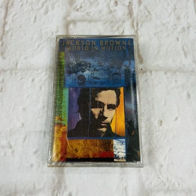 World in Motion Jackson Browne Cassette 1989 Elektra Entertainment - Image 1 of 4