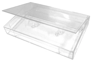 Clear Audio Cassette Tape Case Storage Box - Foto 1 di 1