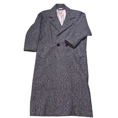 Michelle Stuart | Chaquetón largo vintage 100 % sarga de lana hecho en EE. UU. para mujer talla 1X Foto 1 de 4