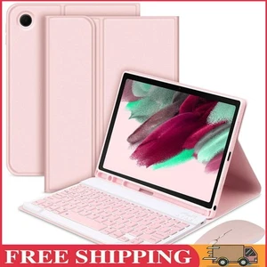 For Samsung Galaxy Tab A9 Plus 11 Inch BT Keyboard Case (Pink With Mouse) - Bild 1 von 11