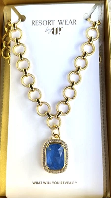 Bomb Party Resort Wear "Enchantment By The Sea" Blue Lace Agate/Quartz on Gold - Image 1 of 3