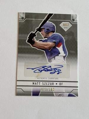 MATT SZCZUR JUST MENORES GEMAS AUTÓGRAFO AUTO RC SP / 100 VILLANOVA CHICAGO CUBS Foto 1 de 2