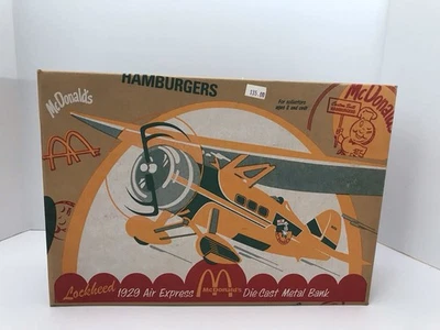 McDonalds 1996 Diecast Metal Plane Lockheed 1929 Air Express Metal Bank Foto 1 de 4