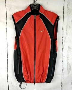 Chaleco NIKE Para Hombres Pequeño Malla Cremallera Completa Malla Naranja Negro Cintura Elástica S - Imagen 1 de 7