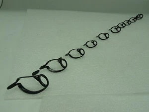 BHBESG Big Game Standup Fishing Rod SIC Guide set of 8 #25~10 BLK W #10 TOP  - Picture 1 of 13