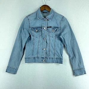 Angel Womens Denim Jacket Blue Size S Jeans Biker Denim Wash - Picture 1 of 12