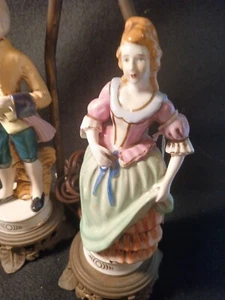 Antique 1950s George And Martha Washington Lamps - Picture 1 of 3