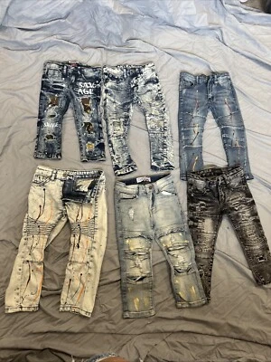 Denim & Rivets,rockstar,encrypted,and Rock Salt toddler jeans 2T Lot Of 6 - Image 1 of 4