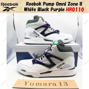 Reebok Pump Omni Zone II White Black Purple HR0110 Men's Size - Picture 1 of 17