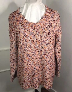 ECOTE Urban Outfitters Orange/Purple Fleck Oversized Chunky Jumper Size Small - Picture 1 of 9