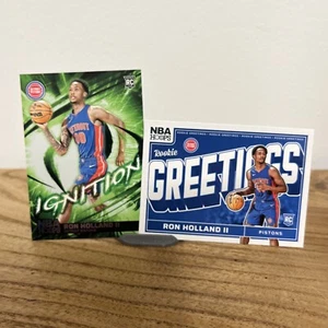 2024-25 NBA Hoops Ignition & Greetings - Ron Holland II - Detroit Pistons RC - Picture 1 of 4