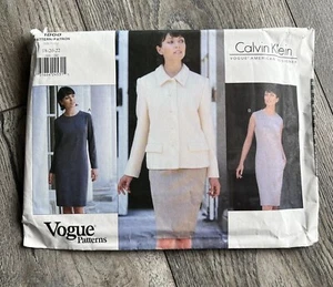 VOGUE AMERICAN Designer Calvin Klein Classic Dress & Blazer Pattern 1868 Uncut - Picture 1 of 6