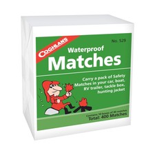 Coghlan's Waterproof Matches 400-Count Wooden Fire Starters 10 Boxes w/Strikers