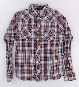 Salt Valley Western Pearl Snap Hemd kariert Langarm Herren L - Bild 1 von 5