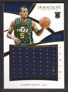 2014-15 Immaculate Collection Rookie Jersey #RJ-RH Rodney Hood 19/99
