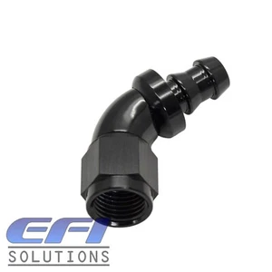 60 Degree Full Flow Push Lock Hose End Fitting 400 Series AN8 (Black) 518-08BLK - Picture 1 of 1