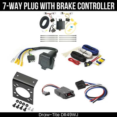 Cableado DrawTite 7 vías + control de freno para 15-18 City Express 13-21 Nissan NV200 Foto 1 de 4