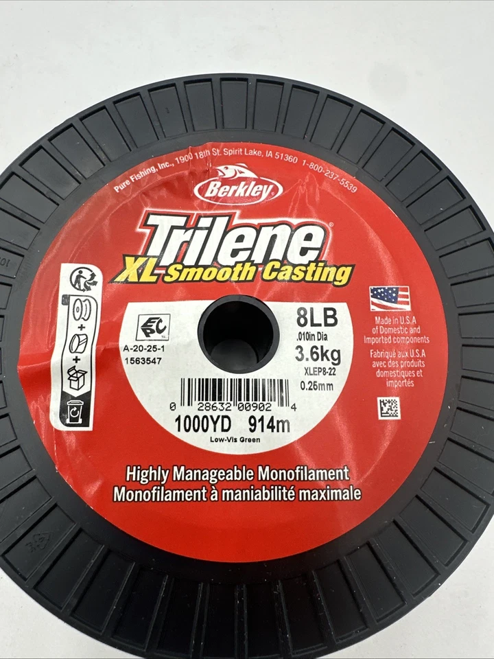 Berkley Trilene® XL®, verde baixa visibilidade, 8 lb | 3,6 kg, 1000 jd | 914 m monofilamento - Imagem 1 de 4