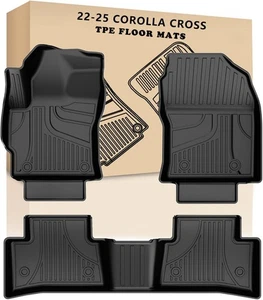 All Weather Floor Mats Compatible with 2022-2025 Toyota Corolla Cross FWD - Picture 1 of 8