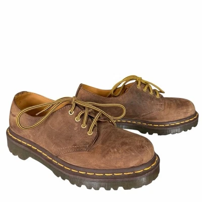 Zapatos Derby Oxford Dr. Martens 1561 Crazy Horse Cuero Engrasado EE. UU. 5M 6W Y2K Foto 1 de 4
