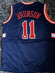 Jalen Brunson New York Knicks Autographed City Edition Jersey Beckett COA