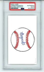 Xander Bogaerts signed handsigniert 3x5 Karteikarte PSA/DNA Slabbed Pre-Rookie - Bild 1 von 2