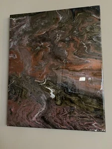 Pintura fluida de resina acrílica para verter arte de pared abstracto hecho a mano lienzo pintura 16X20 - Imagen 1 de 10