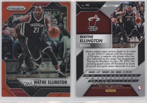 2016-17 Panini Prizm Orange Prizm /49 Wayne Ellington #90