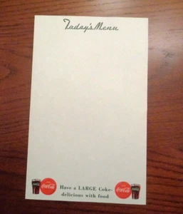 Coca-Cola  Menu Sheet - Picture 1 of 1