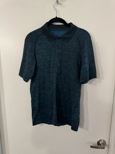 Lululemon Herren Small - Kurzarm Polo Meliert Blau - Bild 1 von 6