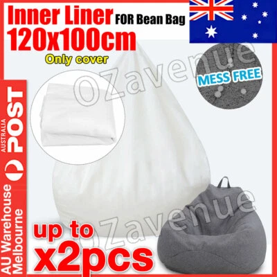 Inner Liner Bean Bag Chair Cover Easy Cleaning No-filling Lazy Sofa 100*120CM - image 1 of 4