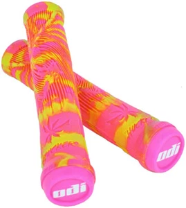 ODI Hucker Grips - Limited Edition Pink/Yellow Swirl, Flangeless - Picture 1 of 1