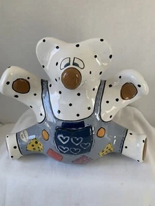 Banco de peluche de lunares pintado a mano por Ganz - Imagen 1 de 4