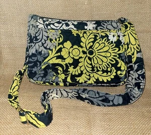 Bolso Bandolera Vera Bradley Little Hipster Barroco Negro Blanco Gris Floral  - Imagen 1 de 5