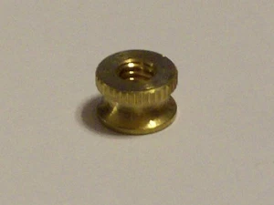 SET OF 2 BRASS BATTERY LAMP NUTS 8/32F LAMP PART NEW 55131J - Picture 1 of 3