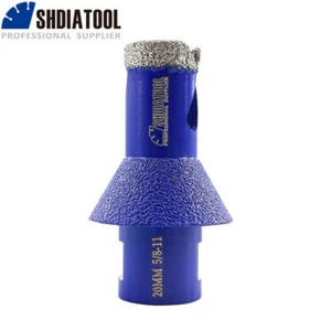 20mm Diamond Chamfer Bit Tile Marble Cone Milling Bits for Angle Grinder 5/8-11 - Picture 1 of 8